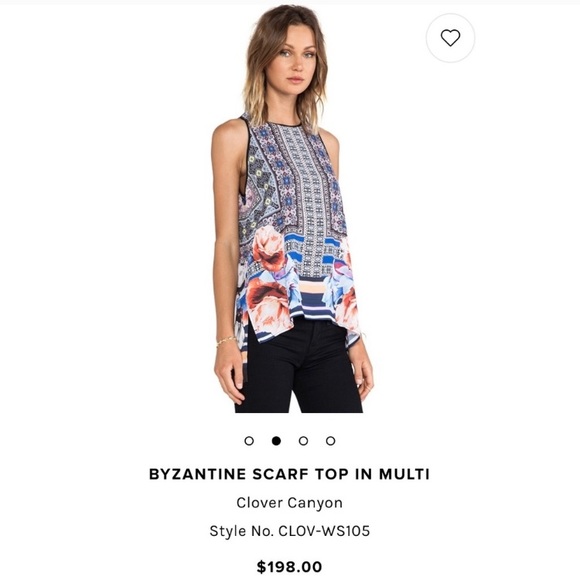 CLOVER CANYON Semi-sheer printed crew neck top - Picture 3 of 8